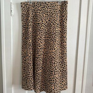 Sanctuary Leopard Pull On Midi Skirt